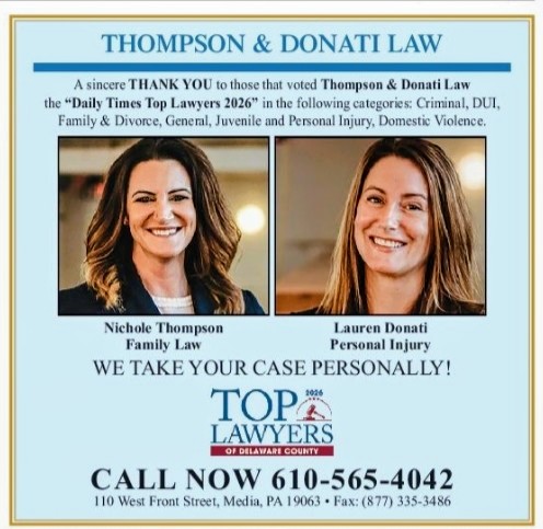 2026 Daily Times Top Lawyers badge for Thompson & Donati Law